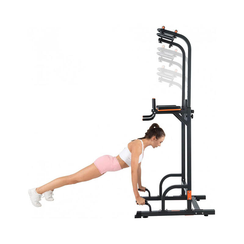 Spalier gimnastica multifunctional, capacitate 100 kg, inaltime 221 cm, Negru