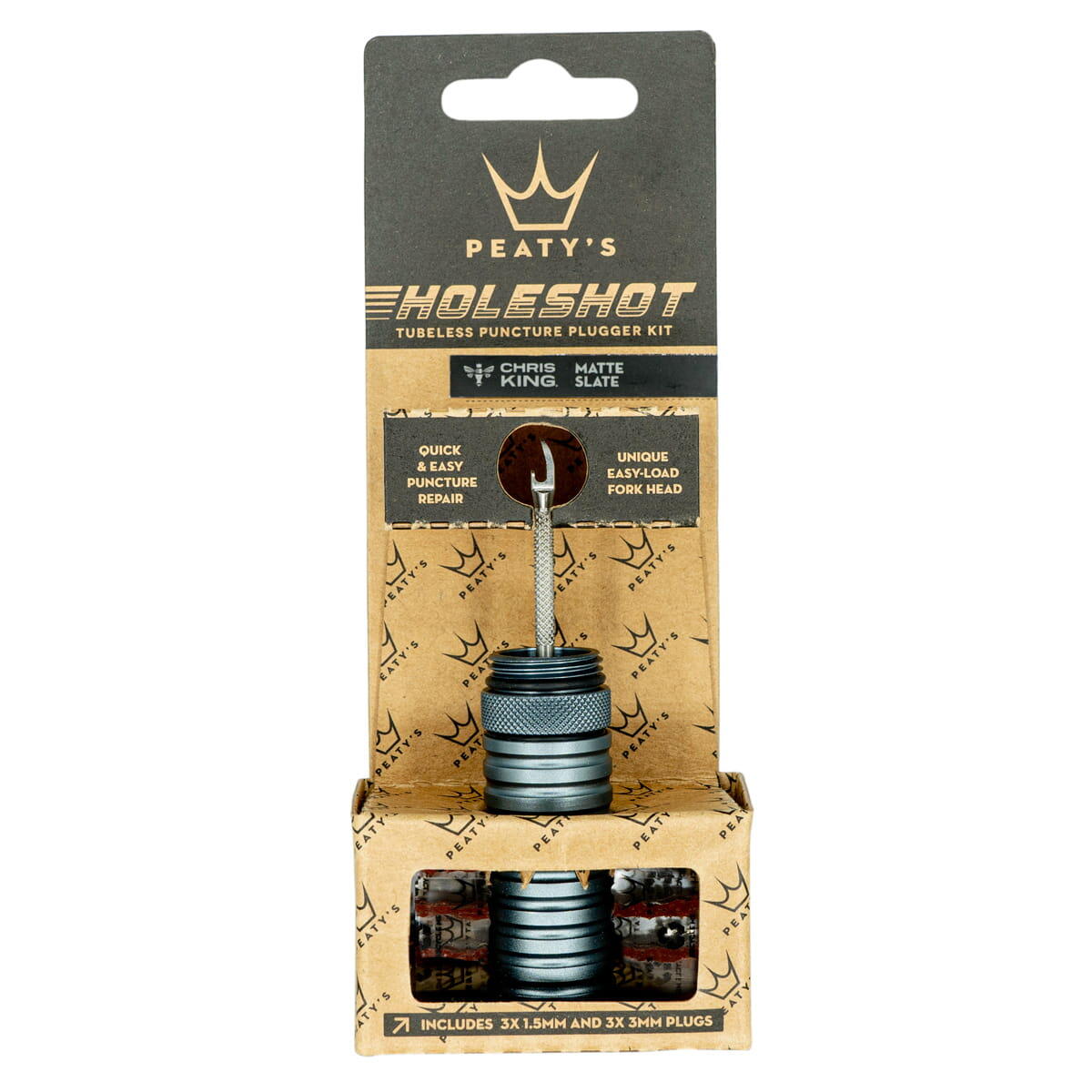 PEATY'S Peatys Holeshot Tubeless Puncture Plugger Kit - Slate