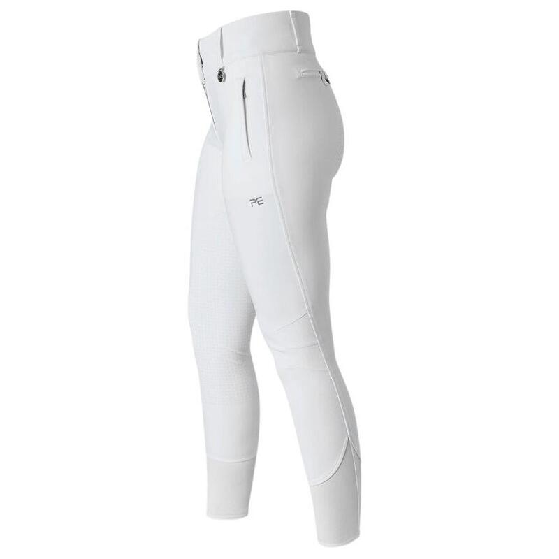 Pantalon de concours équitation classic grip Femme - 900 blanc FOUGANZA