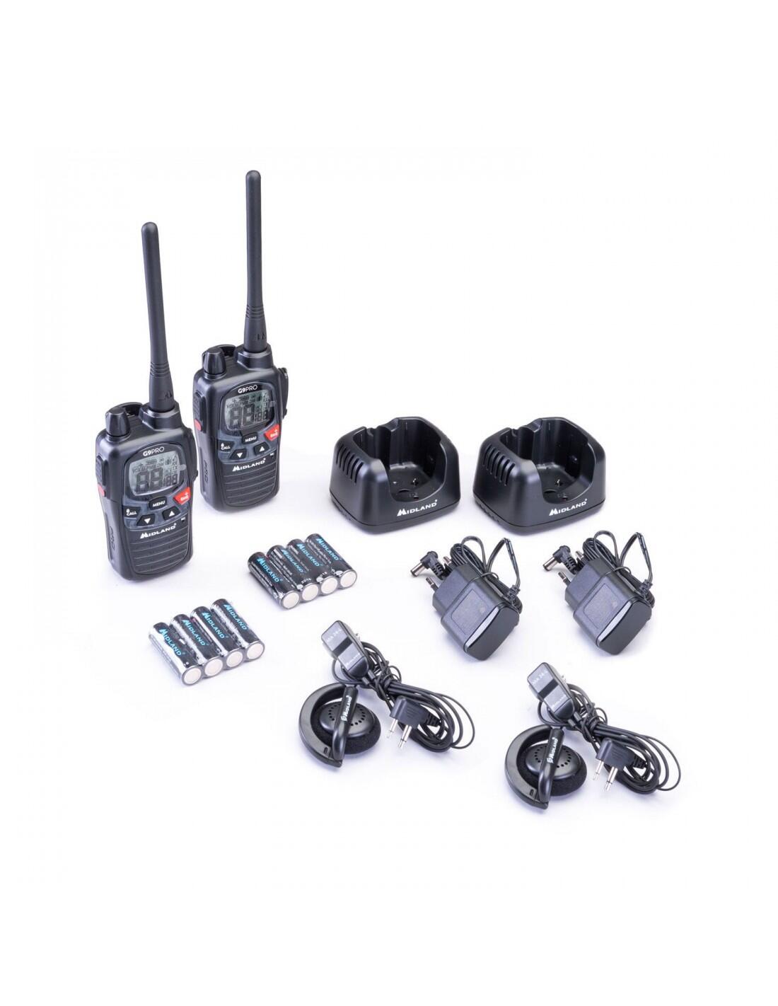 G9 PRO Work Edition Pack de 2 talkies walkies MIDLAND G9PRO et micro oreillettes 5/7