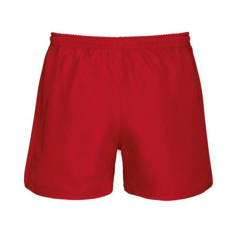 SHORT ELITE RUGBY ROUGE 100% POLYESTER 220GR