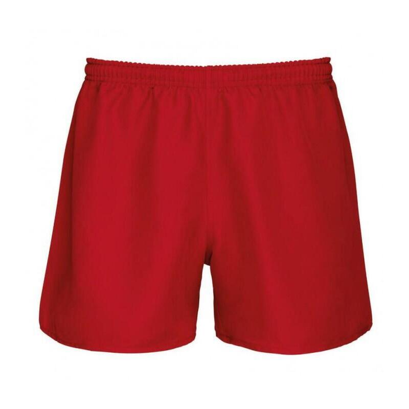 SHORT ELITE RUGBY ROUGE 100% POLYESTER 220GR