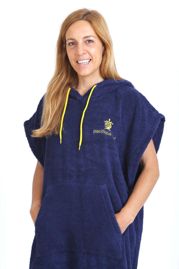 Pacifique Sud | Poncho Surf | Azul&Amarelo | Sem Mangas | Tamanho Médio 3/6