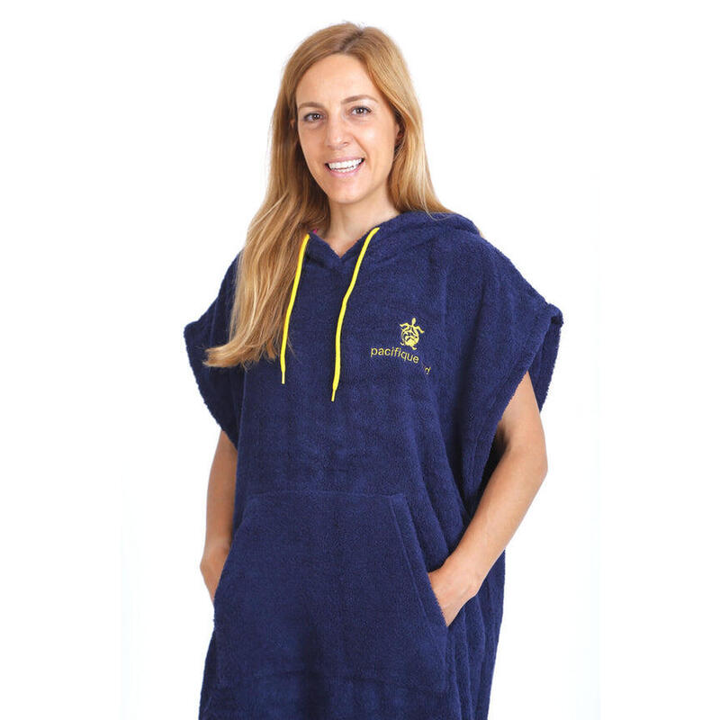 Poncho albastru Surf - Mărime medie - Bumbac - fără mâneci