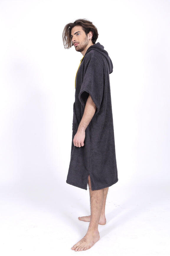 Surf Poncho | Pacifique Sud |  Grigio scuro | Con maniche 2/6