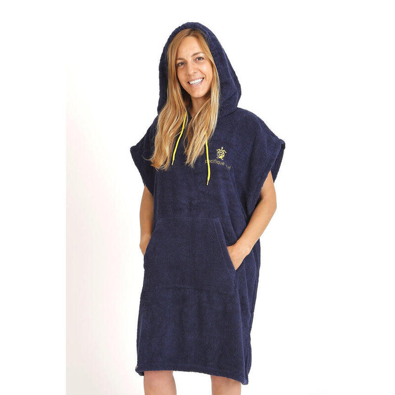 Poncho albastru Surf - Mărime medie - Bumbac - fără mâneci