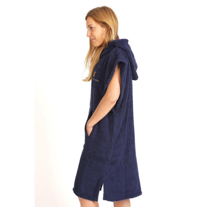 Pacifique Sud - Poncho Surf Blauw & Geel - Mouwloos