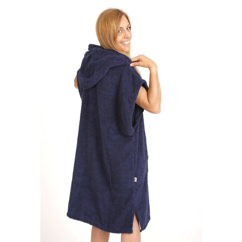 Poncho albastru Surf - Mărime medie - Bumbac - fără mâneci