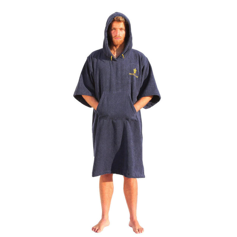 Poncho Surf Bleumarin - Mărime Unică - Bumbac - cu mâneci