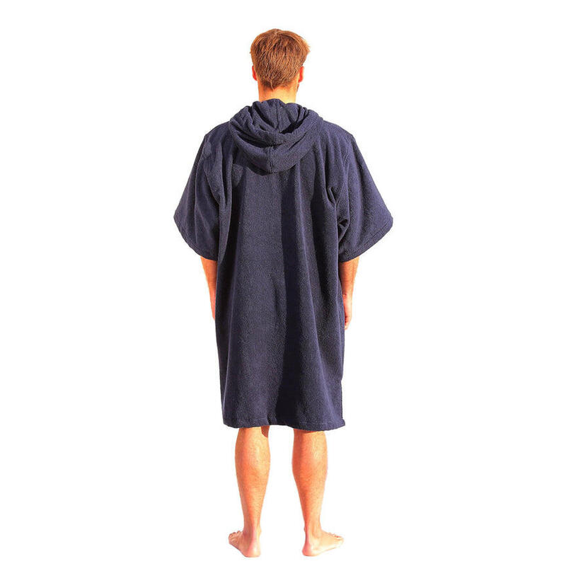 Poncho Surf Bleumarin - Mărime Unică - Bumbac - cu mâneci