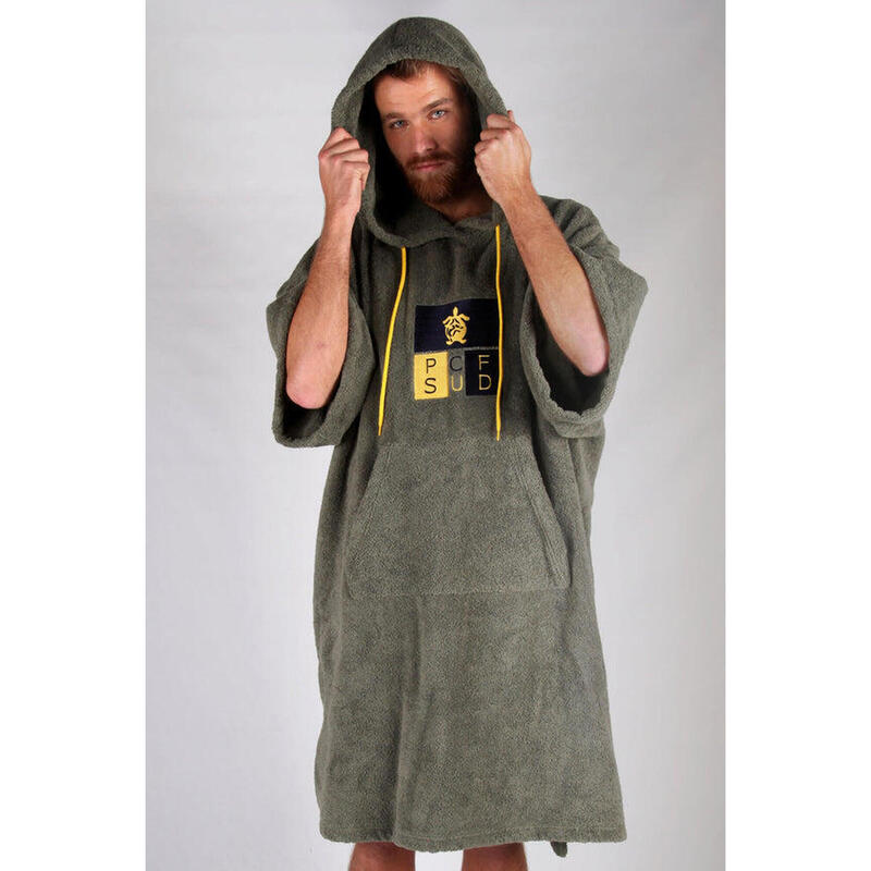 Poncho Surf  Verde  Con Mangas Pacifique Sud