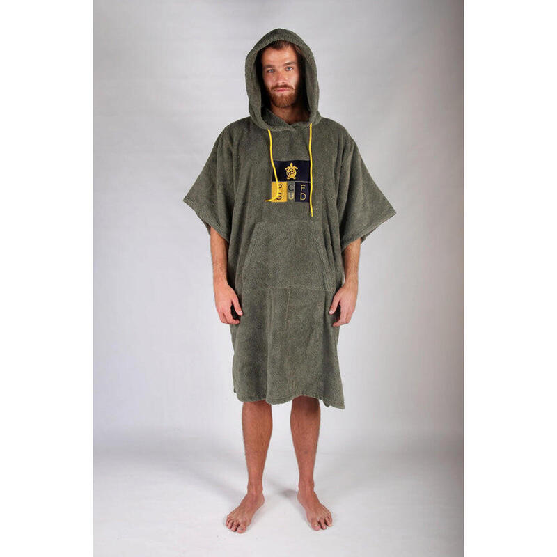 Pacifique Sud | Poncho Surf | Verde | Com Mangas | 100% Algodão