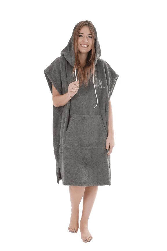 Poncho Surf | Vert | 100% Coton  | Sans Manches | Taille Moyenne 3/4