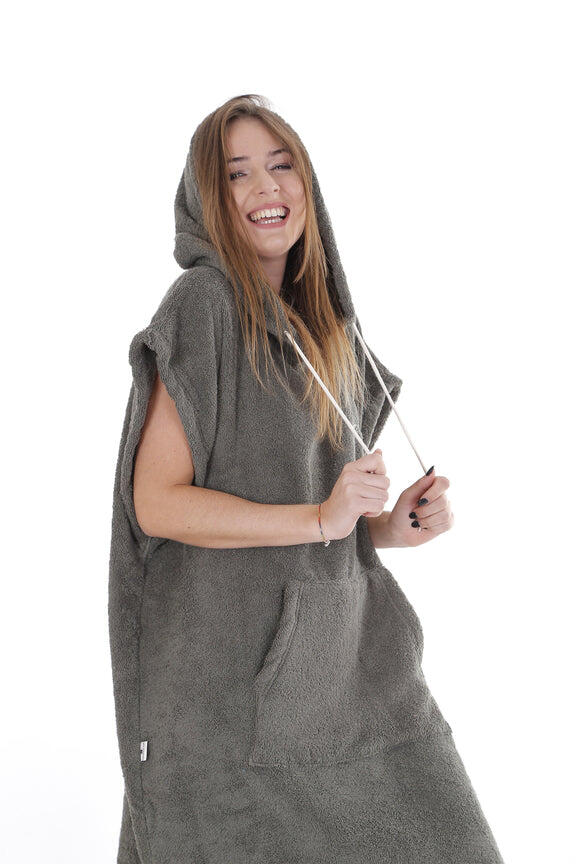 Poncho Surf | Vert | 100% Coton  | Sans Manches | Taille Moyenne 4/4