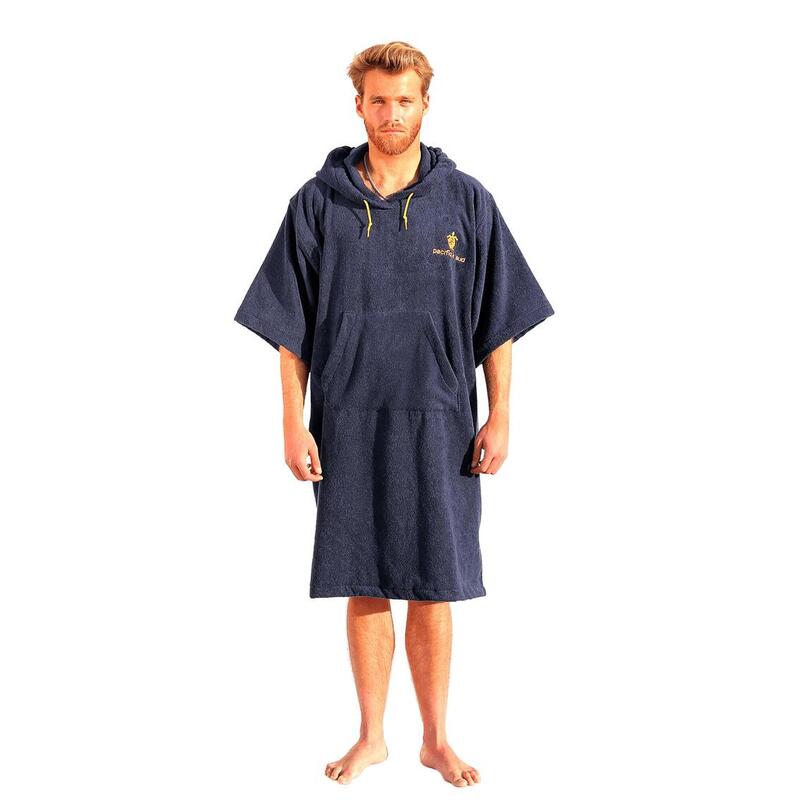 Surf Poncho | Pacifique Sud |  Navy Blue | Z rękawami | 100% Bawełna