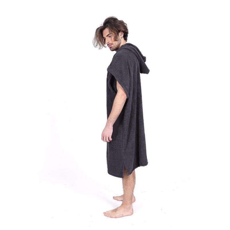 Pacifique Sud | Poncho de surf | Gris foncé | Sans manches | Grande taille