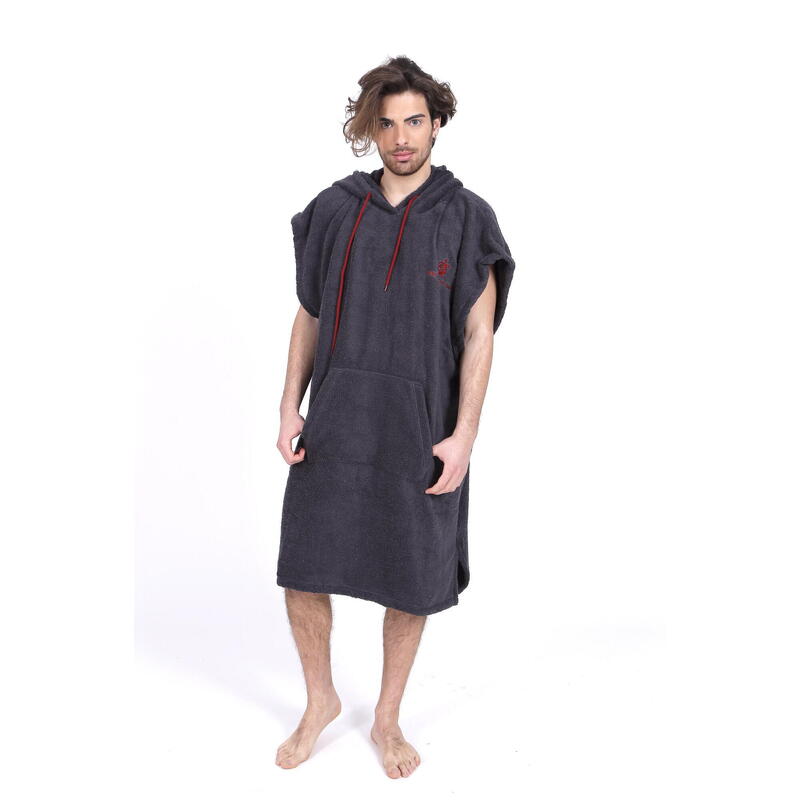 Pacifique Sud - Poncho Surf Grijs - Mouwloos Grote Maat
