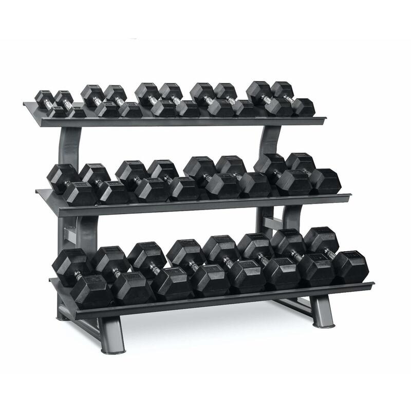 Titanium Strength Hex Dumbbell Set 2- 30Kg + Rack