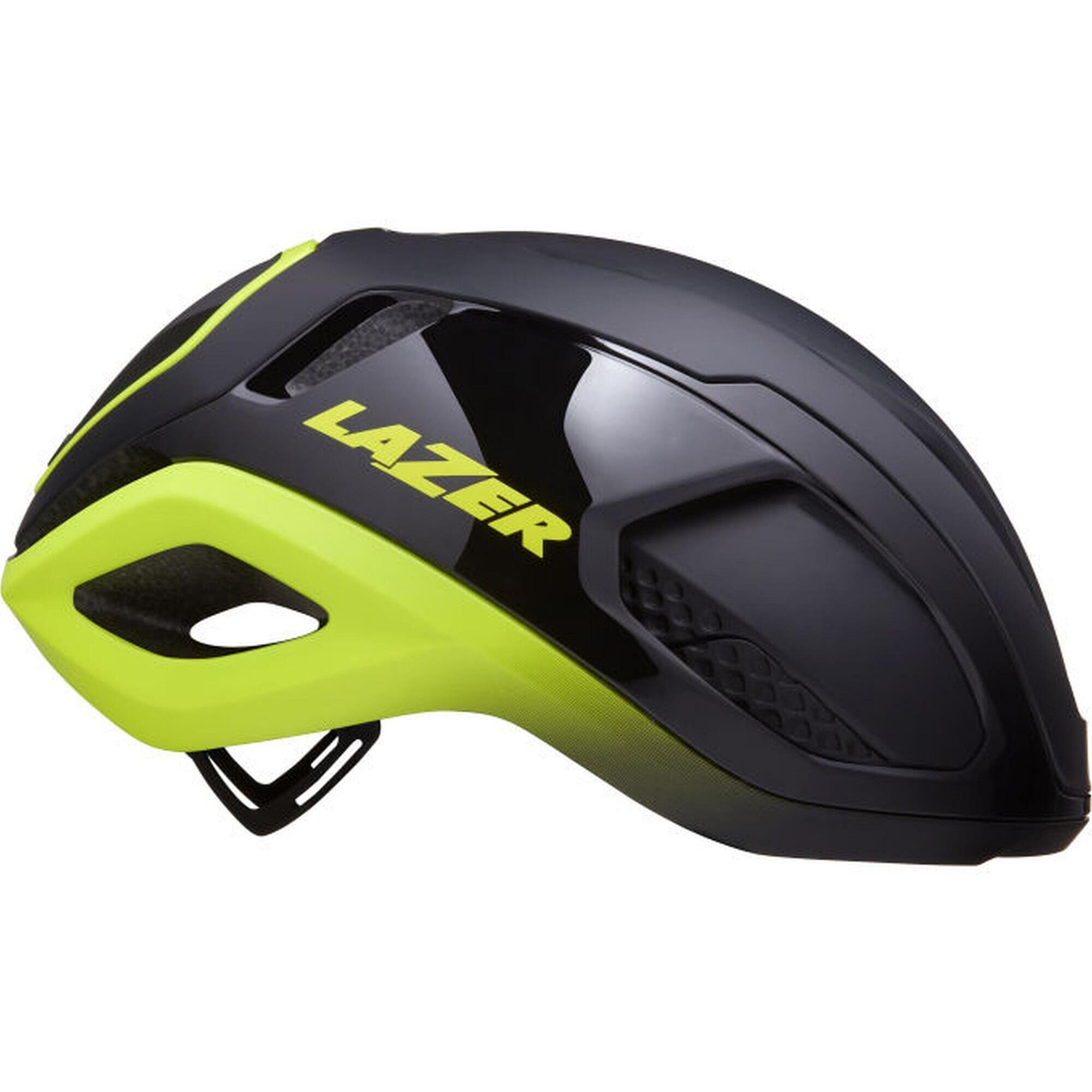 LAZER Kask rowerowy szosowy/gravel Vento KinetiCore, Black Flash Yellow