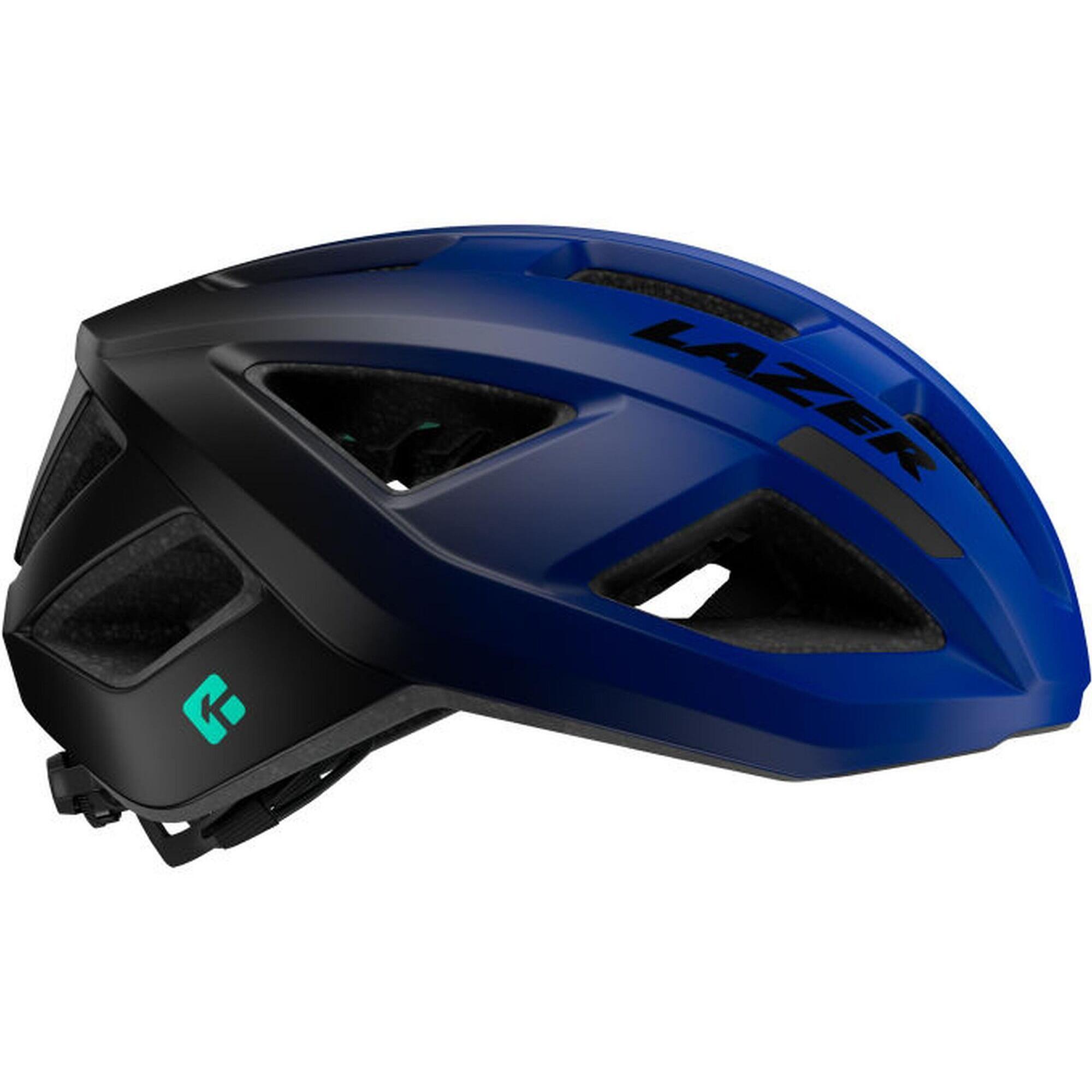LAZER Kask rowerowy szosowy/gravel Tonic KinetiCore, czarny matowy niebieski
