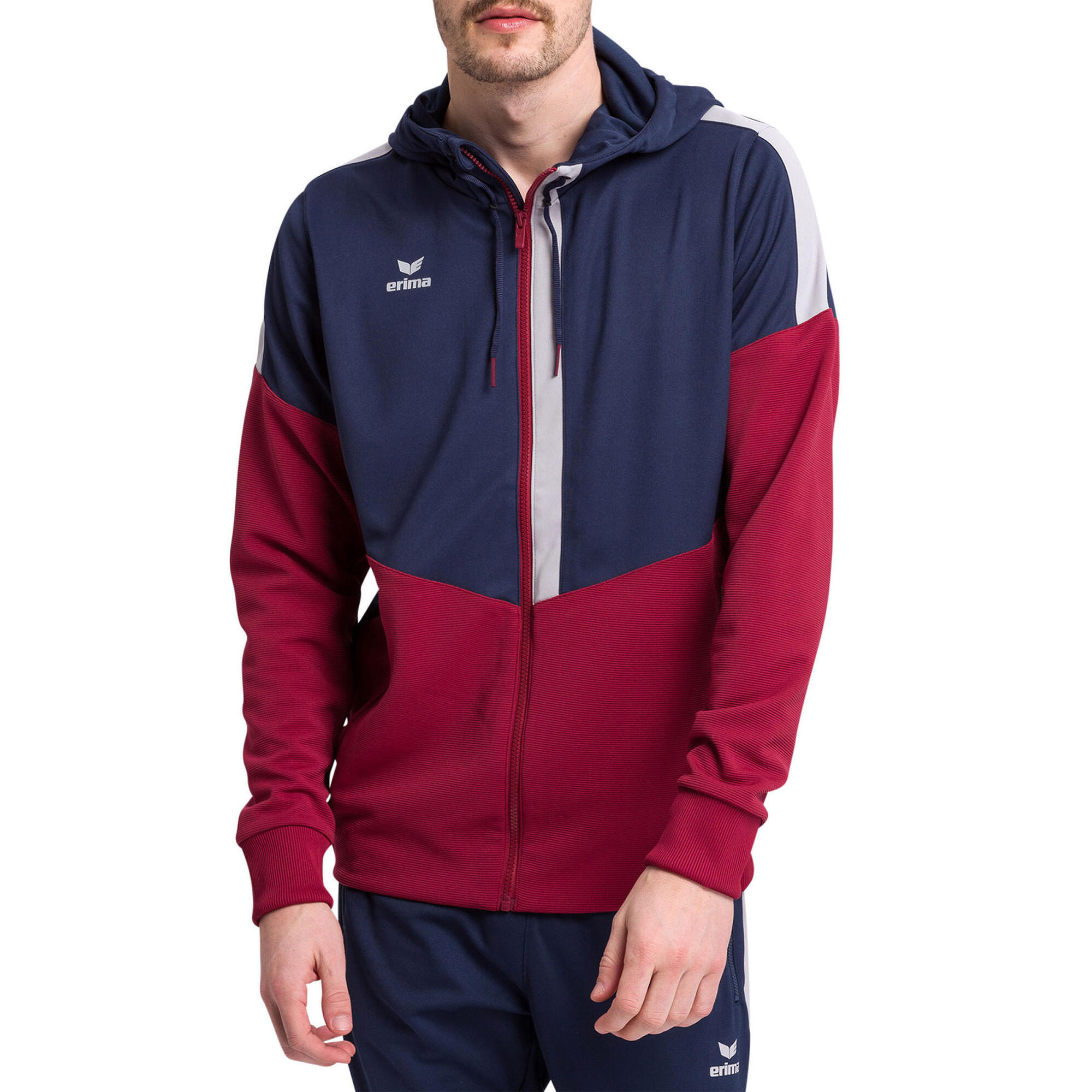 Erima - Veste À Capuche Erima Training - Veste - Bleu|rouge - S - Decathlon