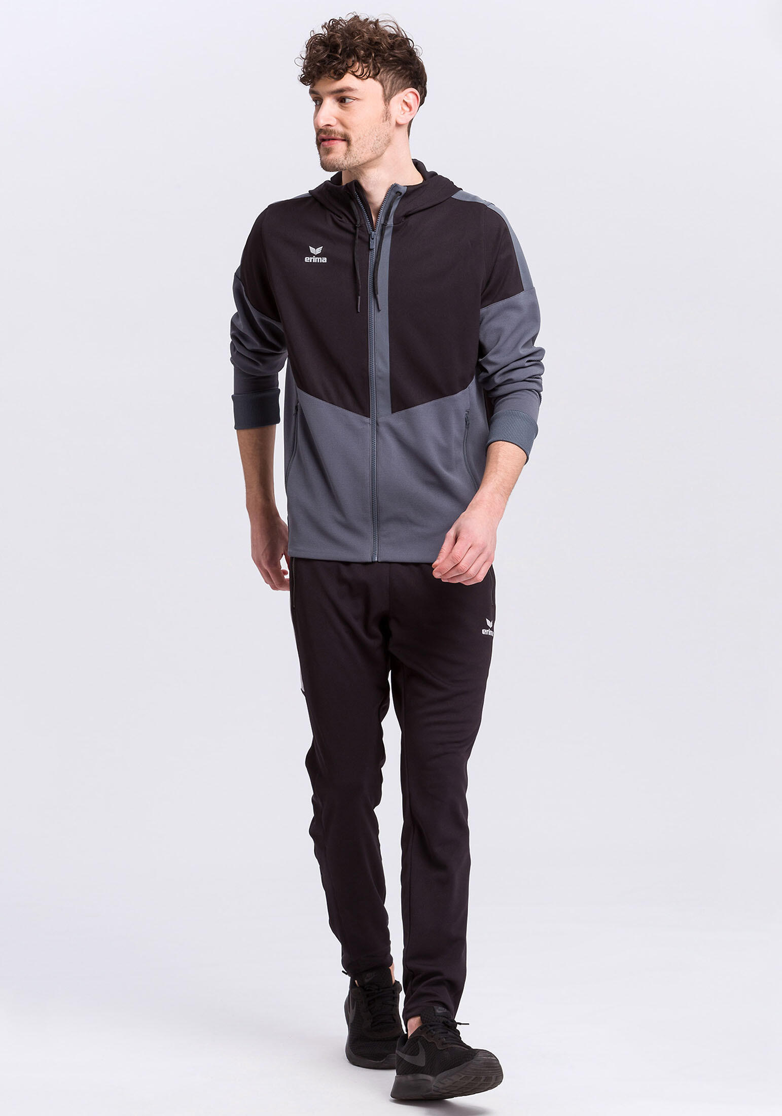 Herren Trainingsjacke mit kapuze Squad 3/7