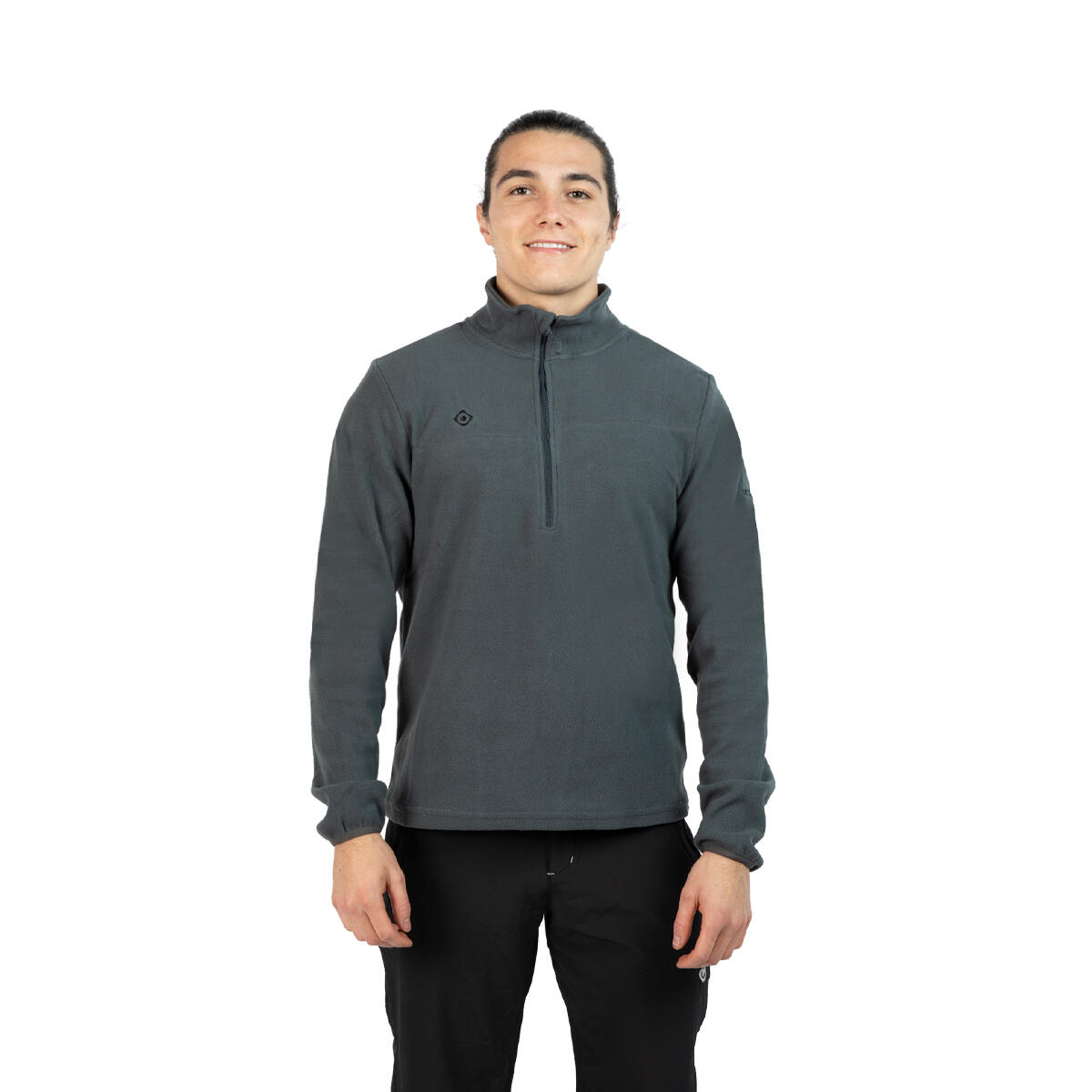 Fodera in pile sportiva da uomo con mezza zip SUTTON M di Izas, supera le tue sf 3/5