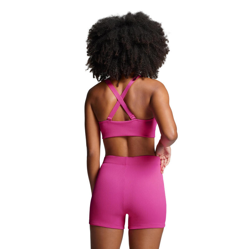 Puma Zwemshort Dames Ribbed Hot Pants Neon Pink