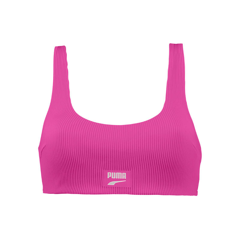 Puma Zwemtop Ribbed Scoop Neck Top  Neon Pink