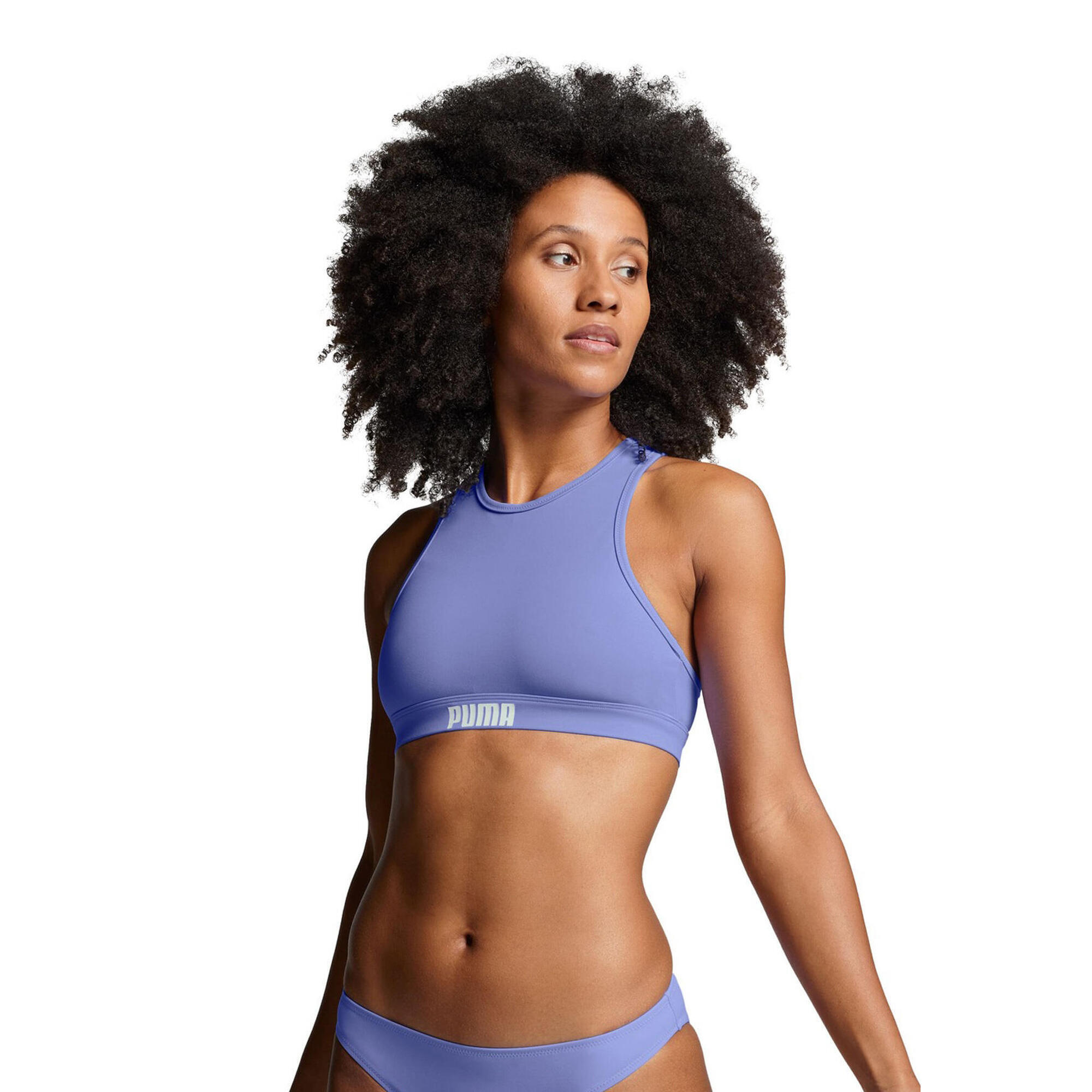 Puma - Haut À Dos Nageur De Bain Pour Femmes Puma Elektro Purple - Brassière De Bain - Violet - Decathlon