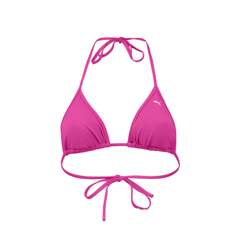 Haut de bikini triangle pour femme PUMA Neon Pink
