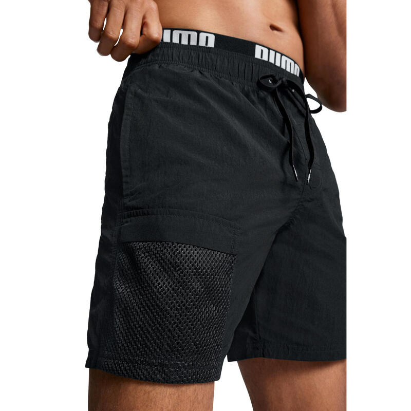 Short de bain utilitaire Mid Shorts pour homme PUMA Noir