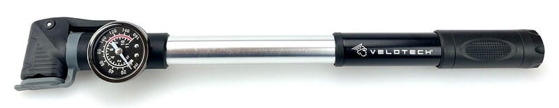 Fahrradpumpe Velotech Mini mit Manometer 2/3