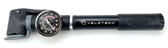 Fahrradpumpe Velotech Mini mit Manometer