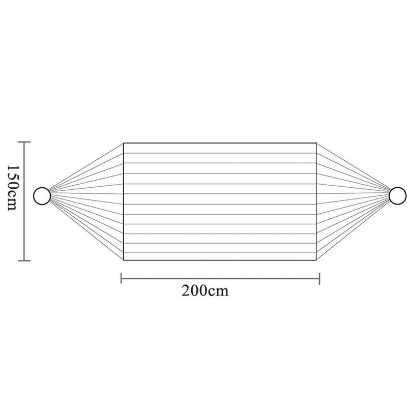 Kétszemélyes függőágy kül- és beltérre, tárolózsákkal, 200 x 150 cm, Szürke