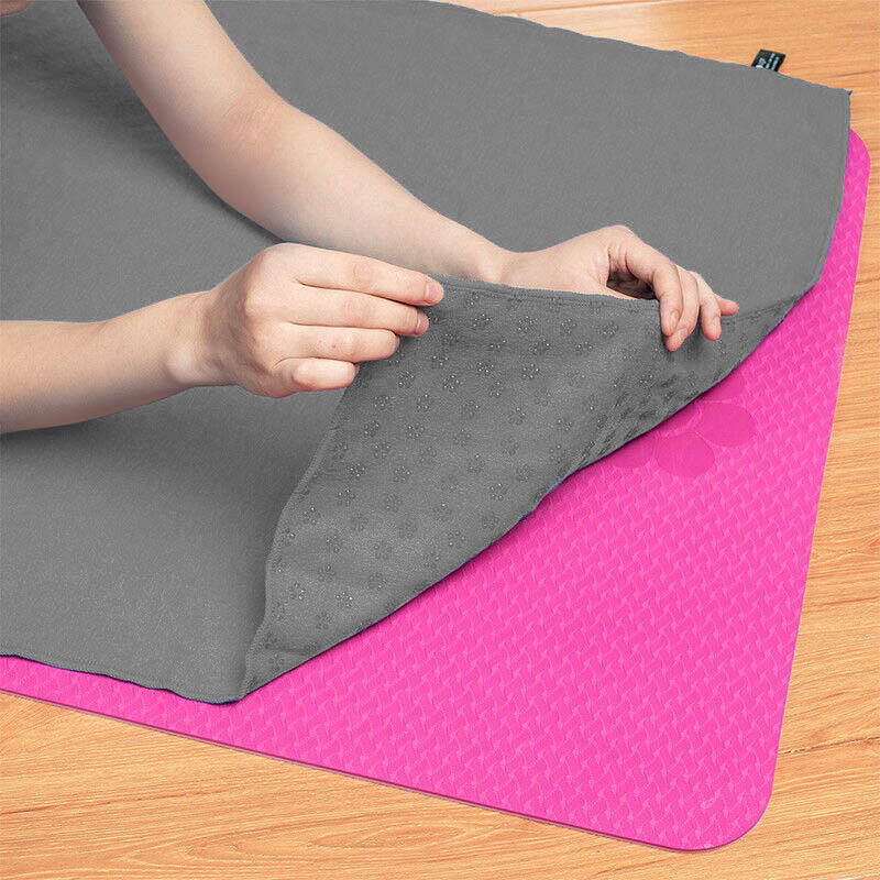 Prosop yoga anti-alunecare cu geanta cadou-gri