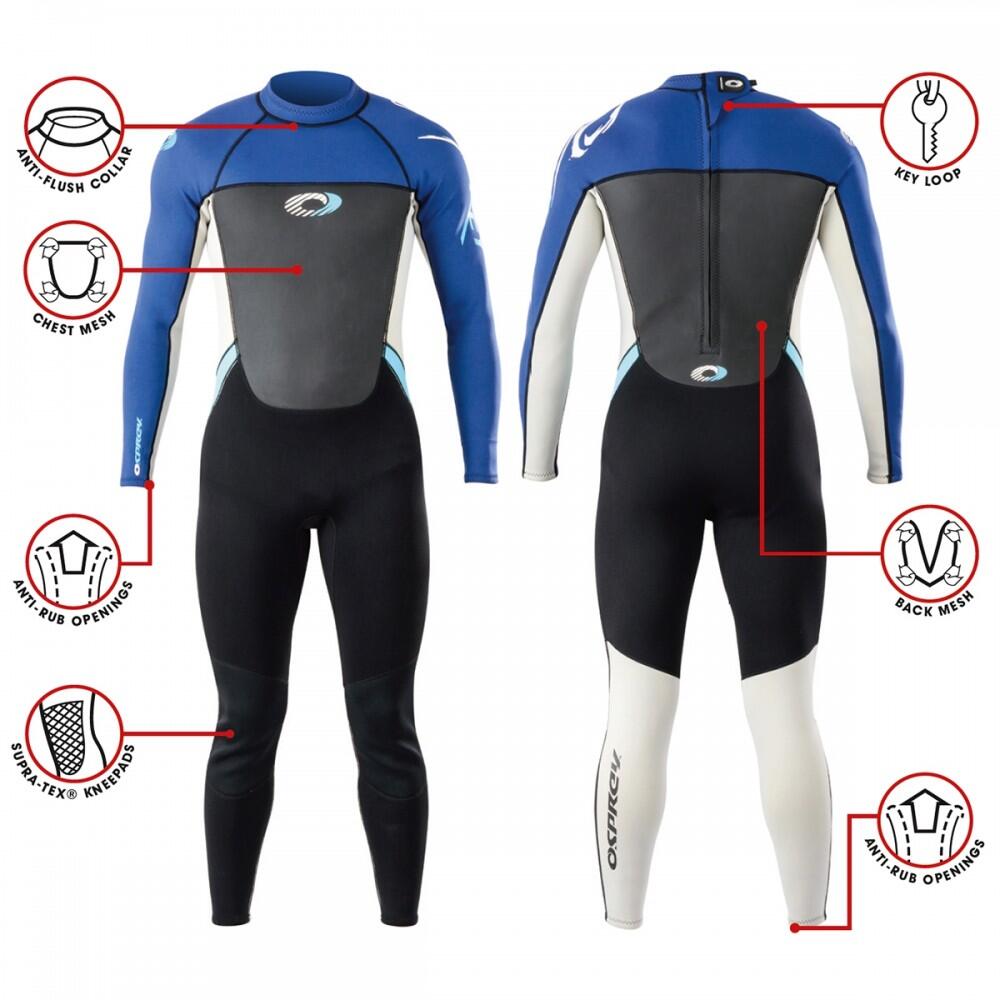 Osprey Origin Mens 3/2 Full Length Wetsuit Navy 4/6