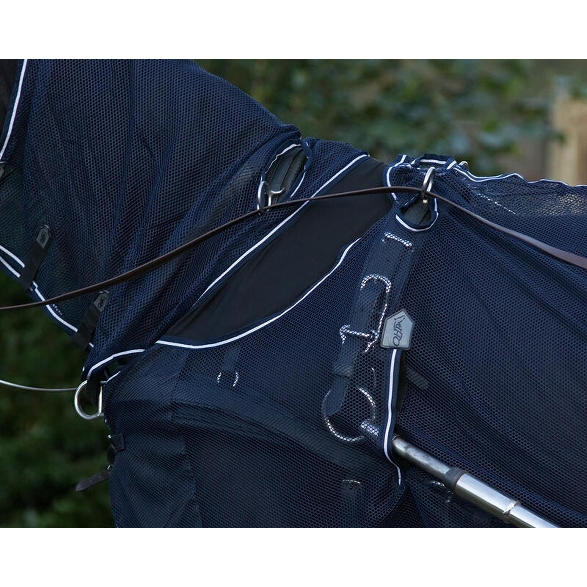 Couverture anti-mouches pour cheval avec couvre-cou QHP