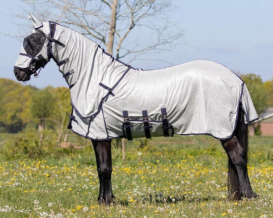 Couverture anti-mouches pour cheval avec masque - grand cou QHP