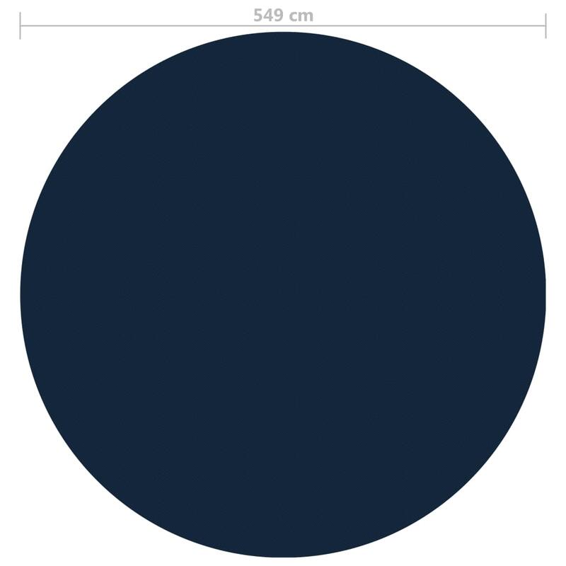 Película p/ piscina PE solar flutuante 549 cm preto e azul