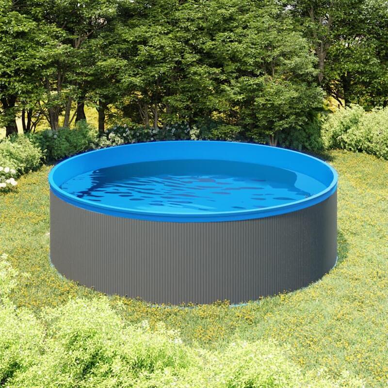 Piscina Splasher c/ skimmer e bomba suspensa 350x90cm cinzento