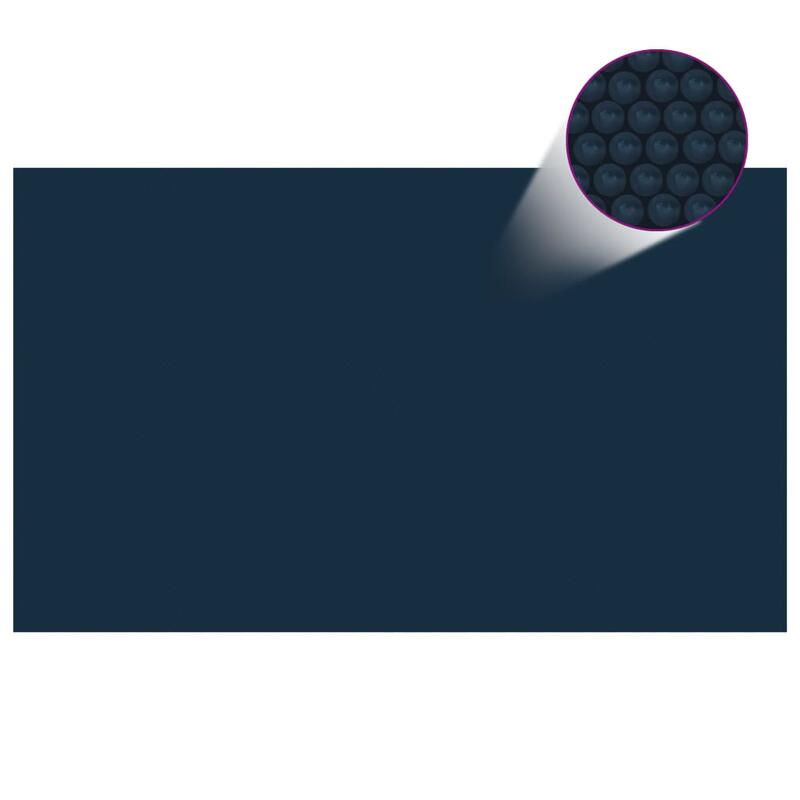 Película para piscina PE solar flutuante 500x300cm preto e azul