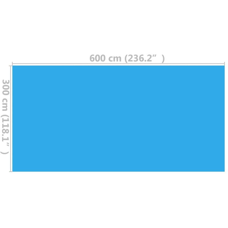 Cobertura para piscina 600x300 cm PE azul