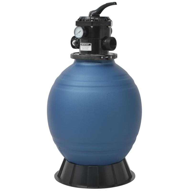 Filtro de areia p/ piscina válvula de 6 posições azul 460 mm