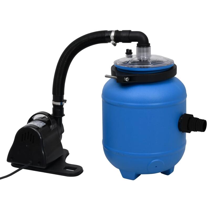 Bomba de filtro para piscina 4 m³/h preto e azul
