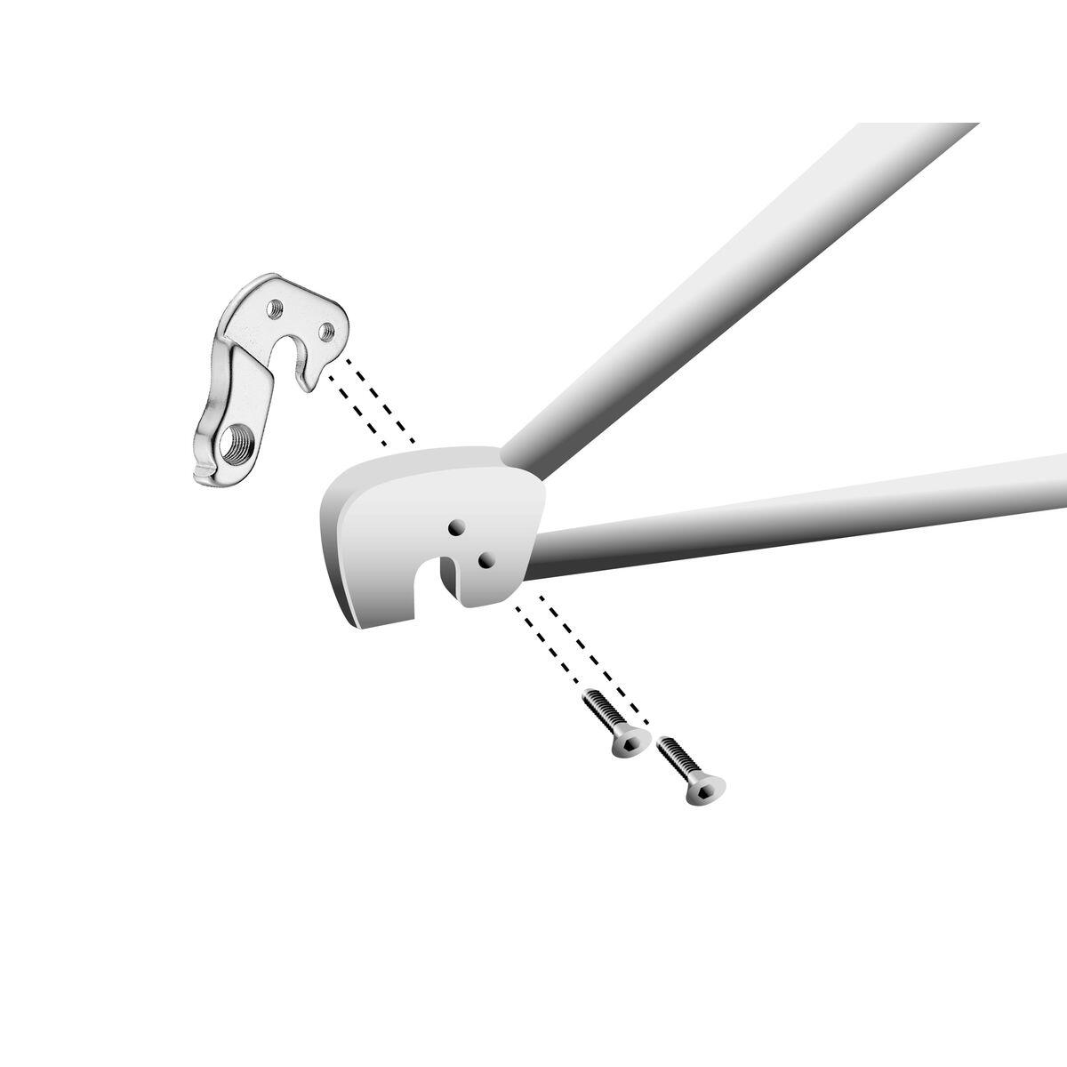 Union Marwi GH-010 piastrina cambio in alluminio con vite M5x0,8. 6/6