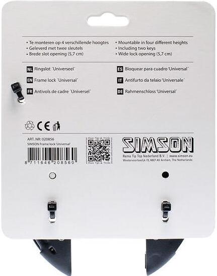 Simson Ringslot Normal - Universal - 57 cm - noir - pas d'art 4/4