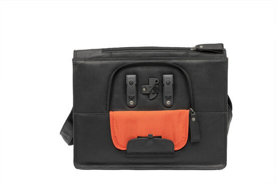 Sacoche de véloFellini 18 litres 40 x 15 x 32 cm - en cuir luxueux
