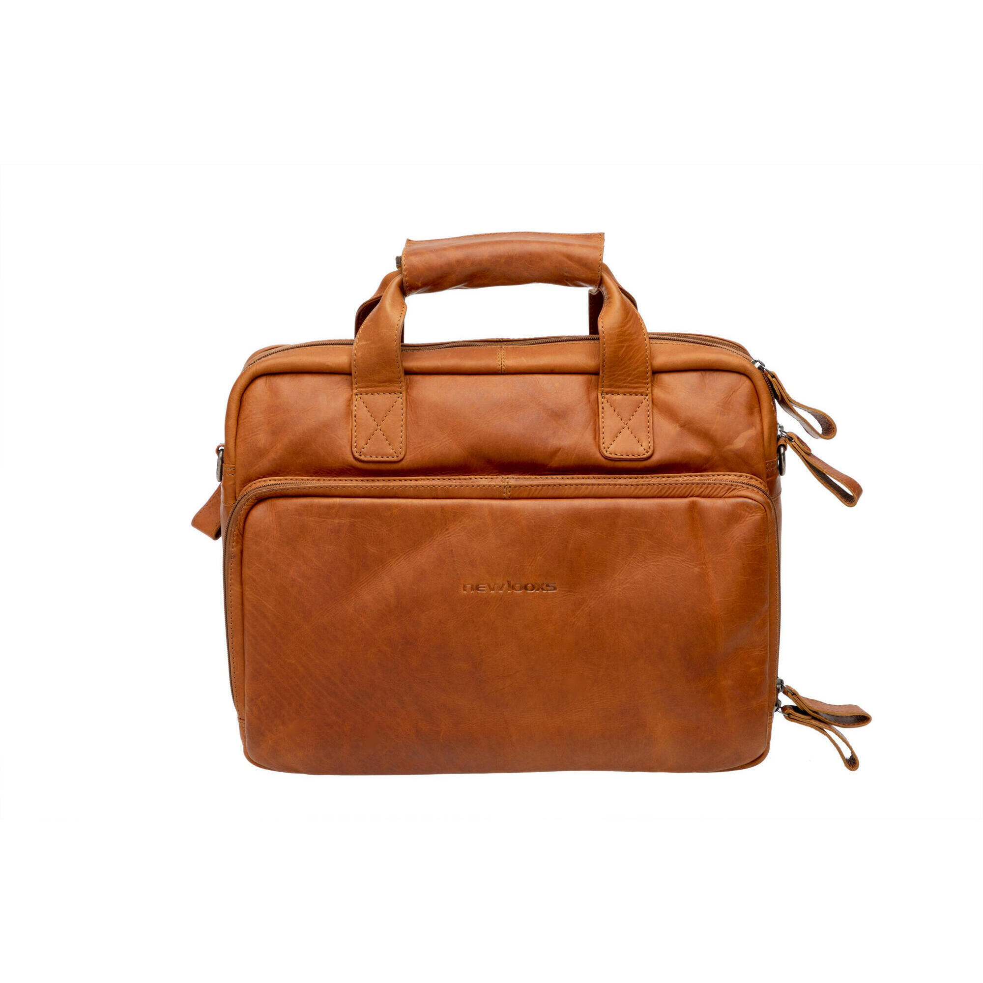 New Looxs - Sacoche De Vélocali 17 Litres 40 X 15 X 31 Cm - En Cuir Luxueux - Sacoche - Marron|vert - 17 L - Decathlon