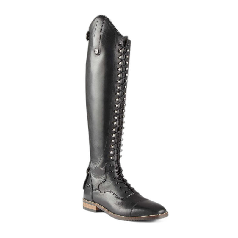 Leder-Schnür-Reitstiefel Frau Premier Equine Maurizia Wide